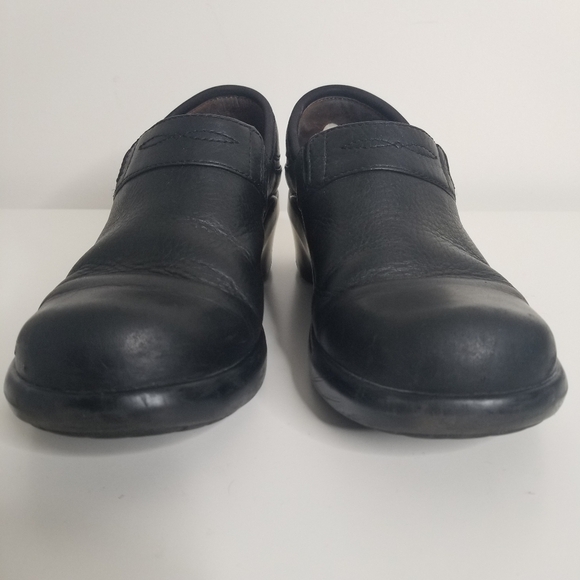 Ariat Santa Cruz Black Leather Slip On Clog Size 9B Comfort Workwear - Picture 2 of 13